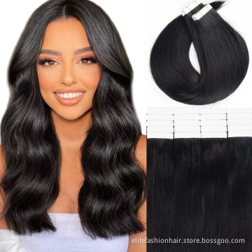 Hot sells Silky straight for Short Hair Women Velvet Cuticle Remy human Tape weft Hair Tape in Hair Extensions